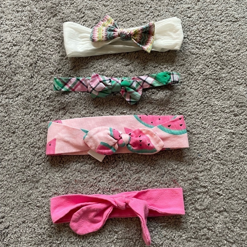 Set of 4 Watermelon Theme Infant Toddler Headbands